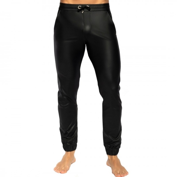 Faux Leather Fetish Sports Pants Joggers Small - Picture 1 of 3